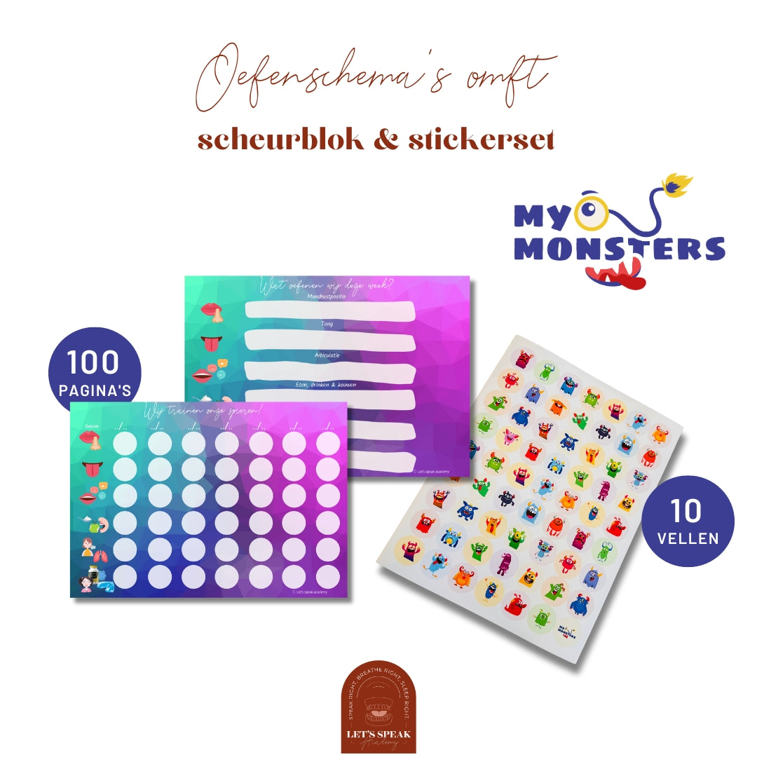 Oefenschema's OMFT: Bundel (scheurblok + stickerset bundel)