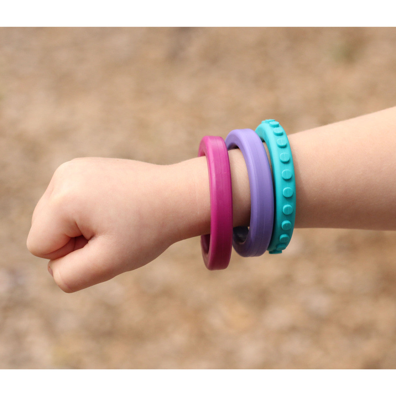 ARK kauwfidget armband - Brick bracelet textured