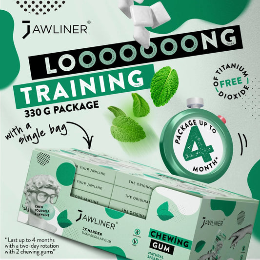 Jawliner stevige kauwgom - Spearmint Medium Hard