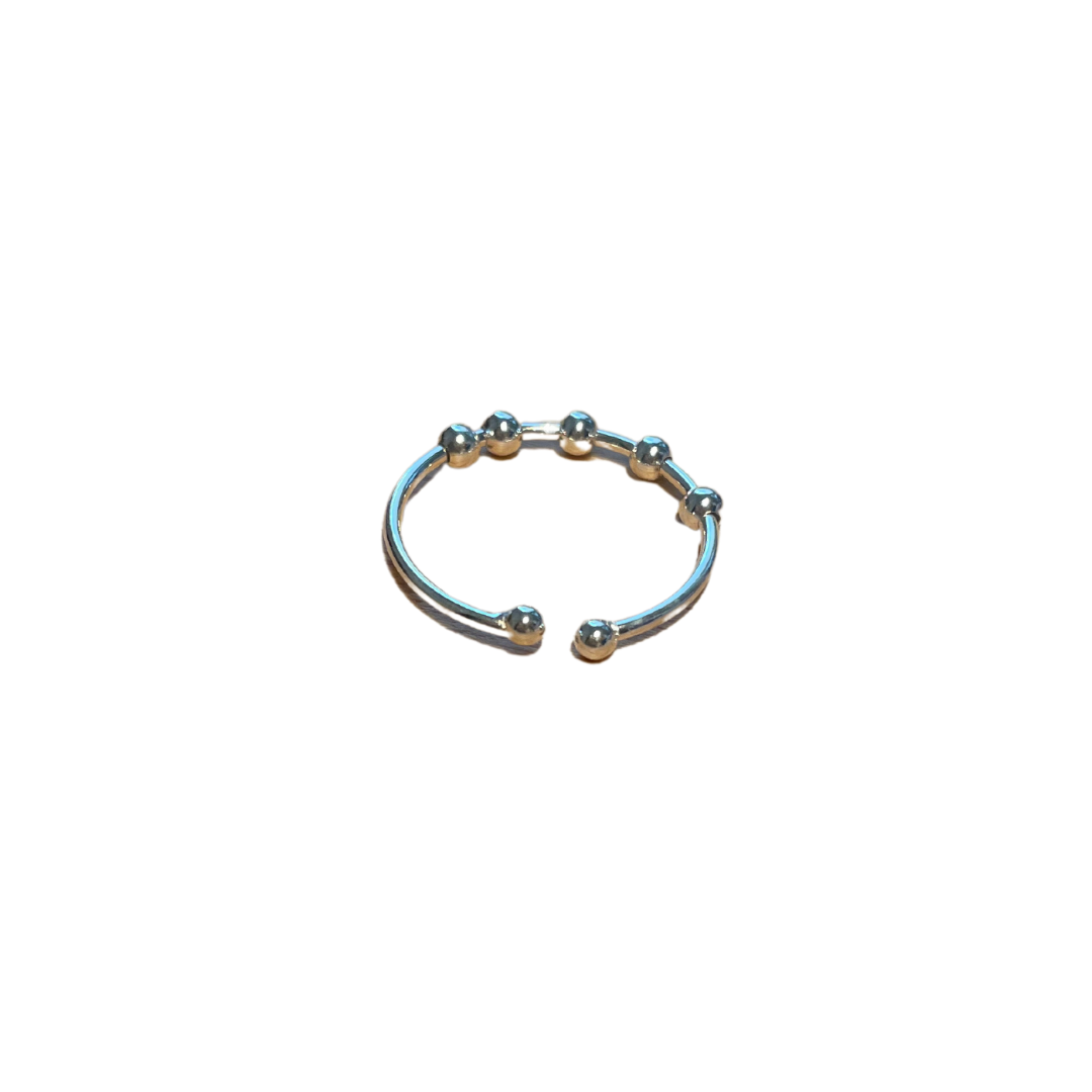 Anti-stress ring zilver